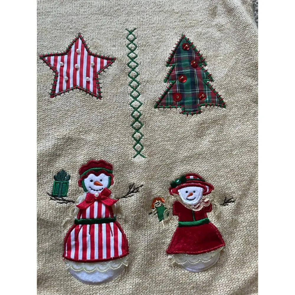 Merry and Bright Christmas Sweater Vest Womens/Teen Siz XL Unisex
